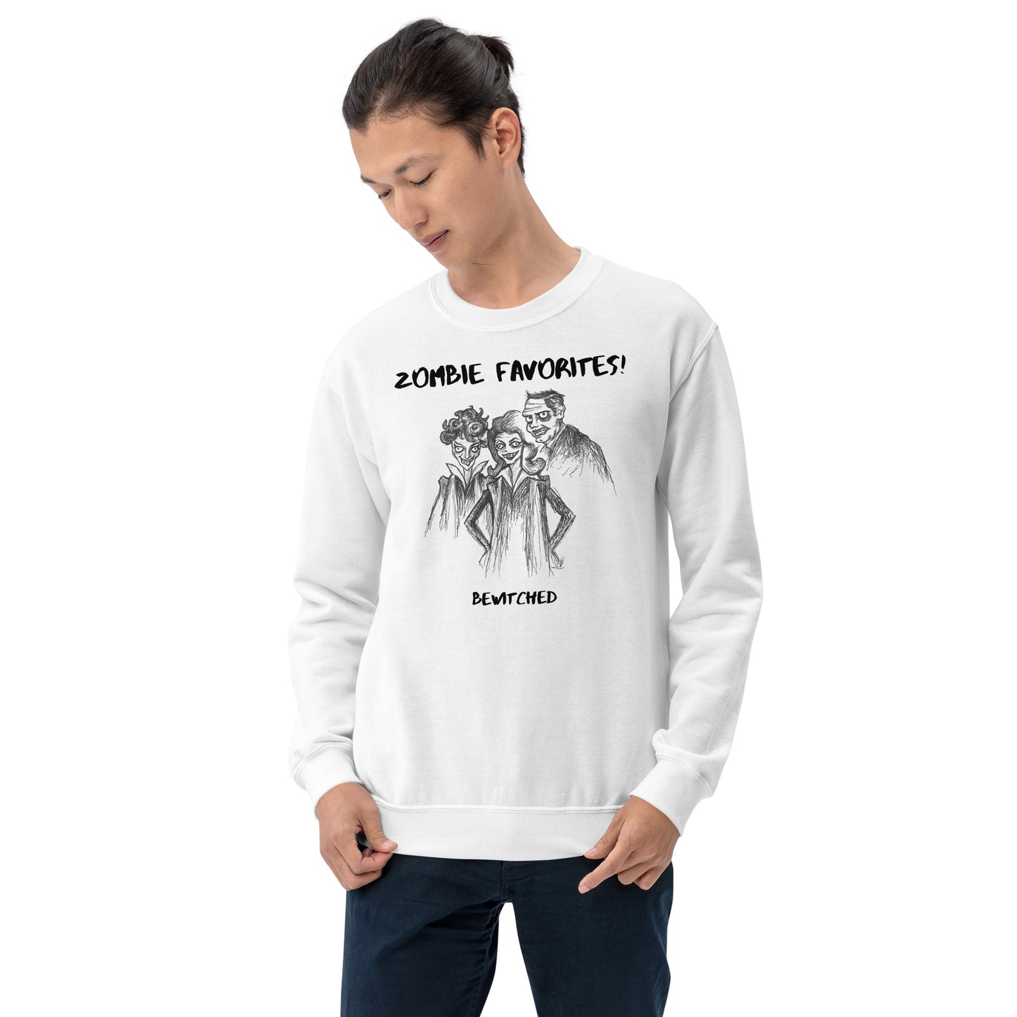 "Bewitched" - Halloween Zombie Favorites Unisex Style Crew Neck Sweatshirt Sweaters for Men & Women