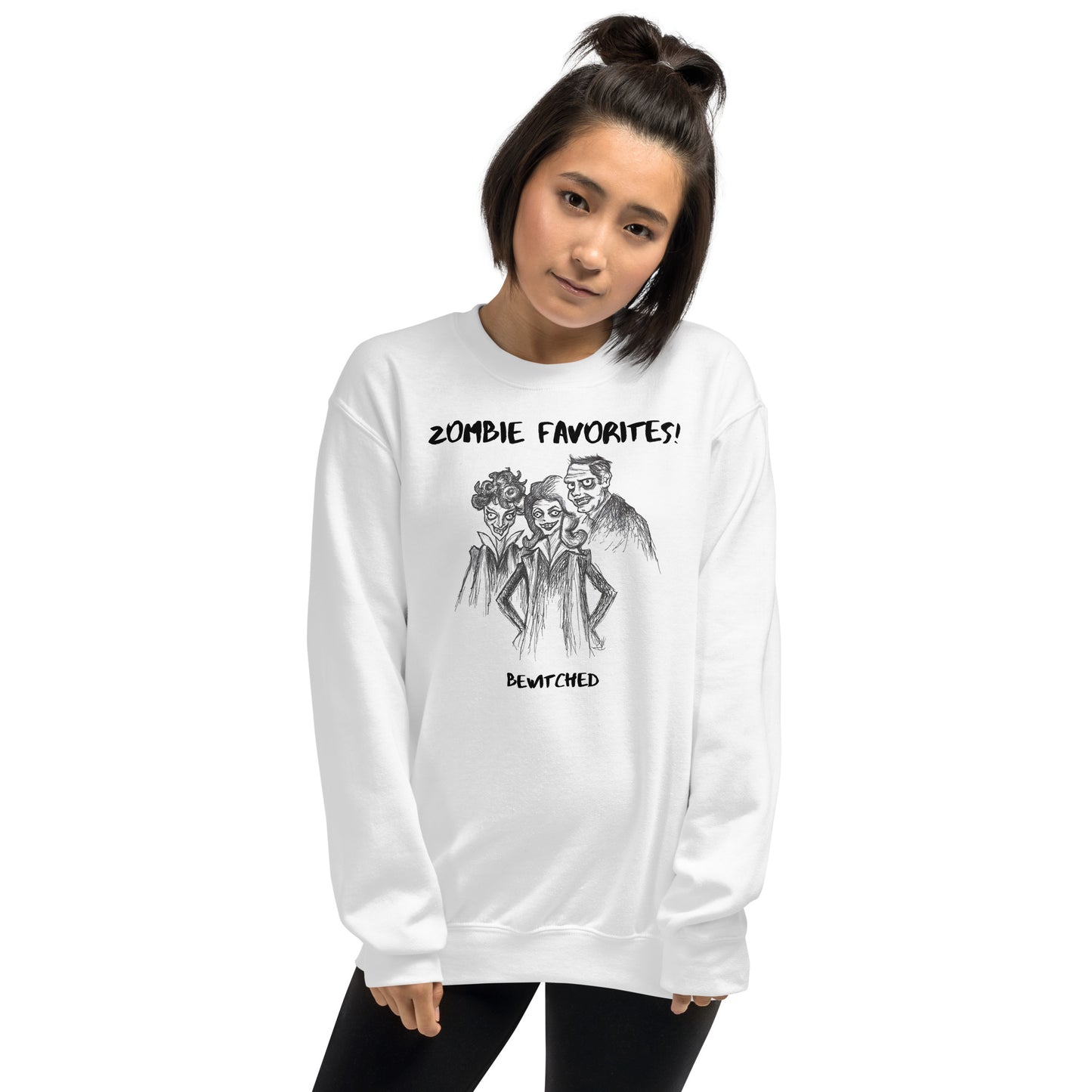 "Bewitched" - Halloween Zombie Favorites Unisex Style Crew Neck Sweatshirt Sweaters for Men & Women