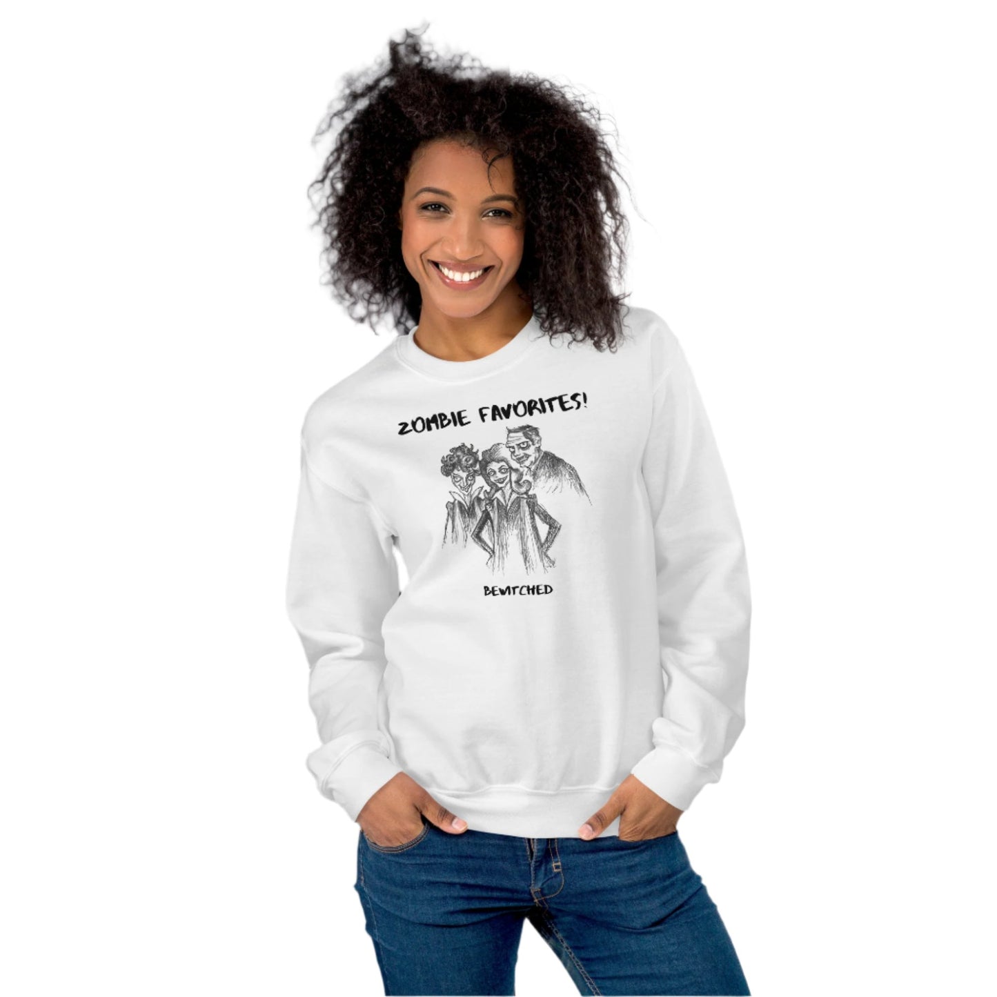 "Bewitched" - Halloween Zombie Favorites Unisex Style Crew Neck Sweatshirt Sweaters for Men & Women
