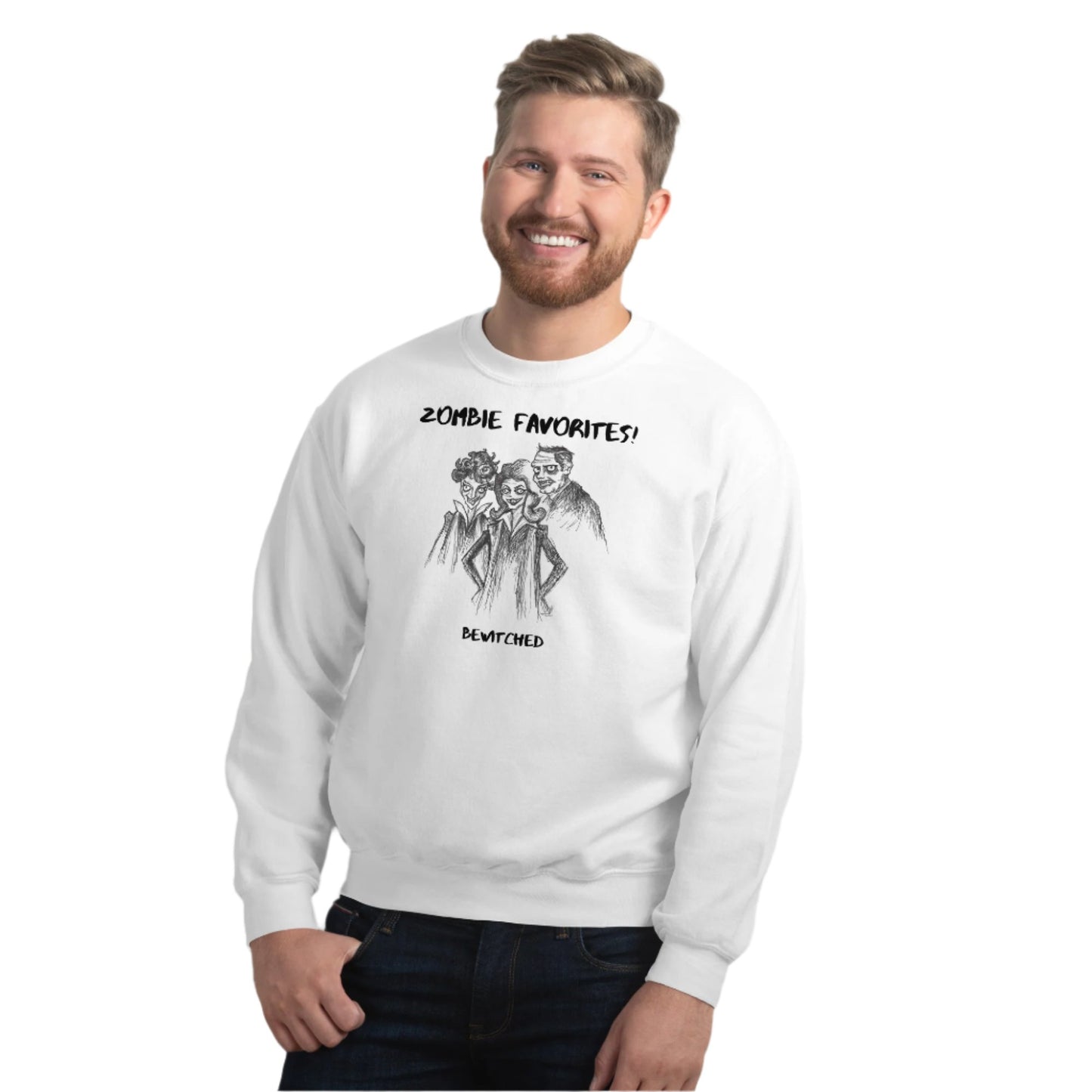 "Bewitched" - Halloween Zombie Favorites Unisex Style Crew Neck Sweatshirt Sweaters for Men & Women