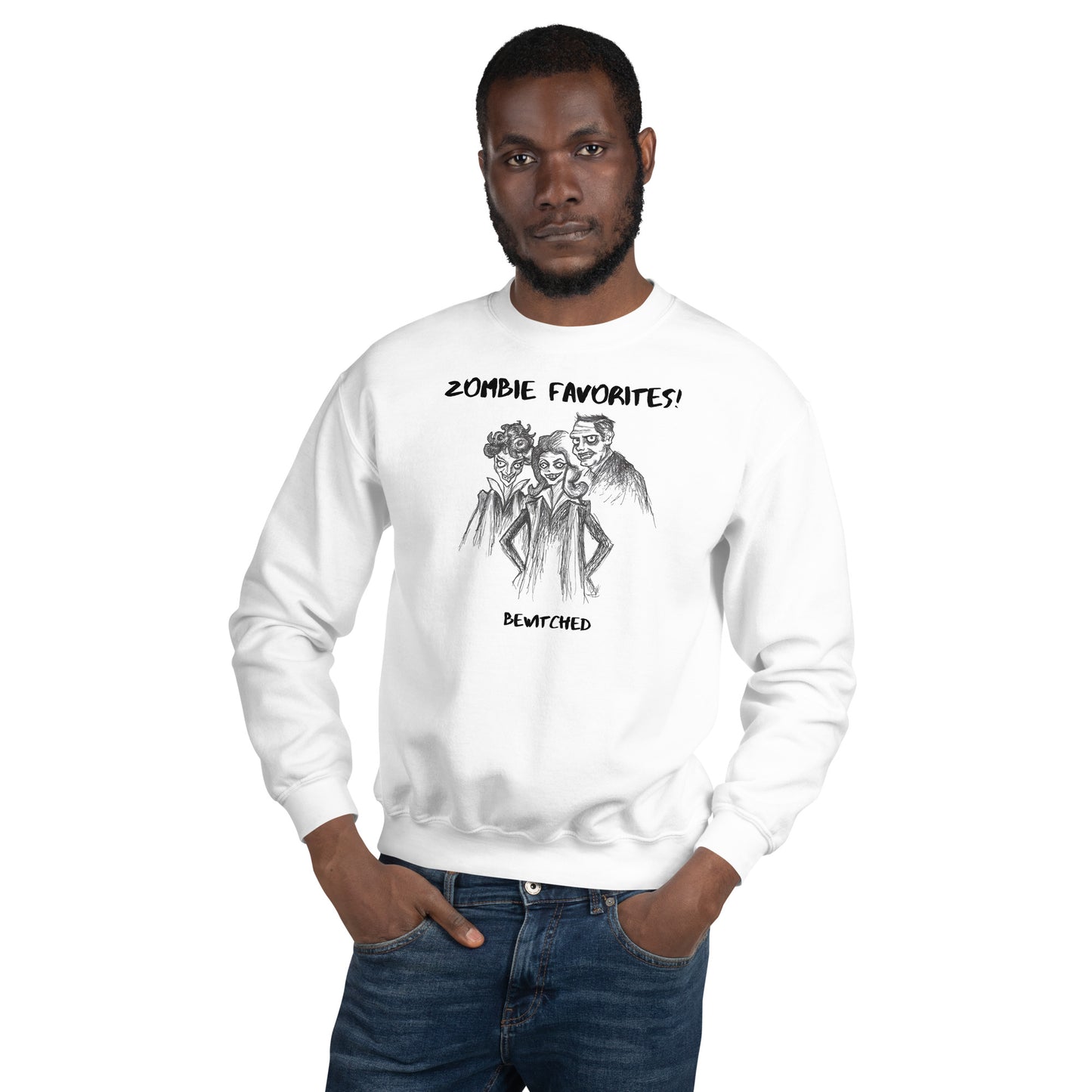 "Bewitched" - Halloween Zombie Favorites Unisex Style Crew Neck Sweatshirt Sweaters for Men & Women