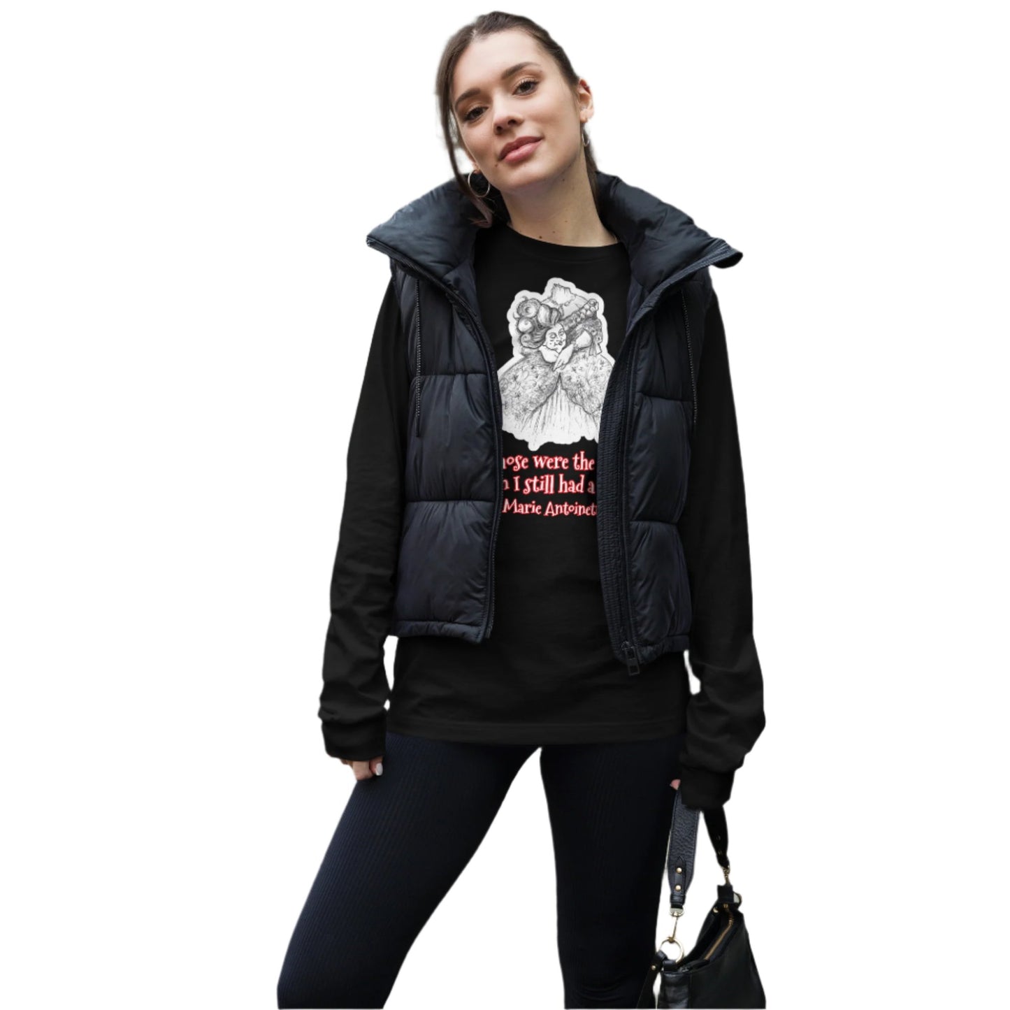 Headless Marie Antoinette - "Those were the days when I still had a head!!!" Halloween Unisex Long Sleeve Regular Fit T-Shirt for Women