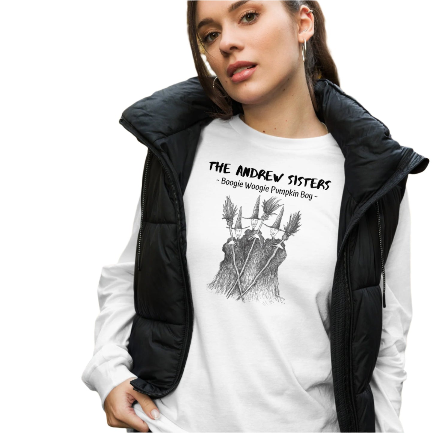 The Andrew Sisters - "Boogie Woogie Pumpkin Boy" Halloween Unisex Long Sleeve Regular Fit T-Shirt for Men, Women, Witches & Warlocks