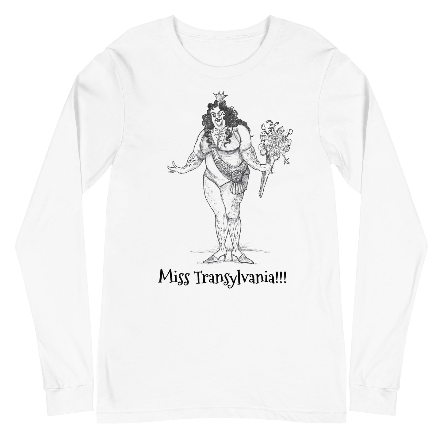 "Miss Transylvania" Halloween Unisex Style Long Sleeve Regular Fit T-Shirt for Men, Women & Beauty Queens