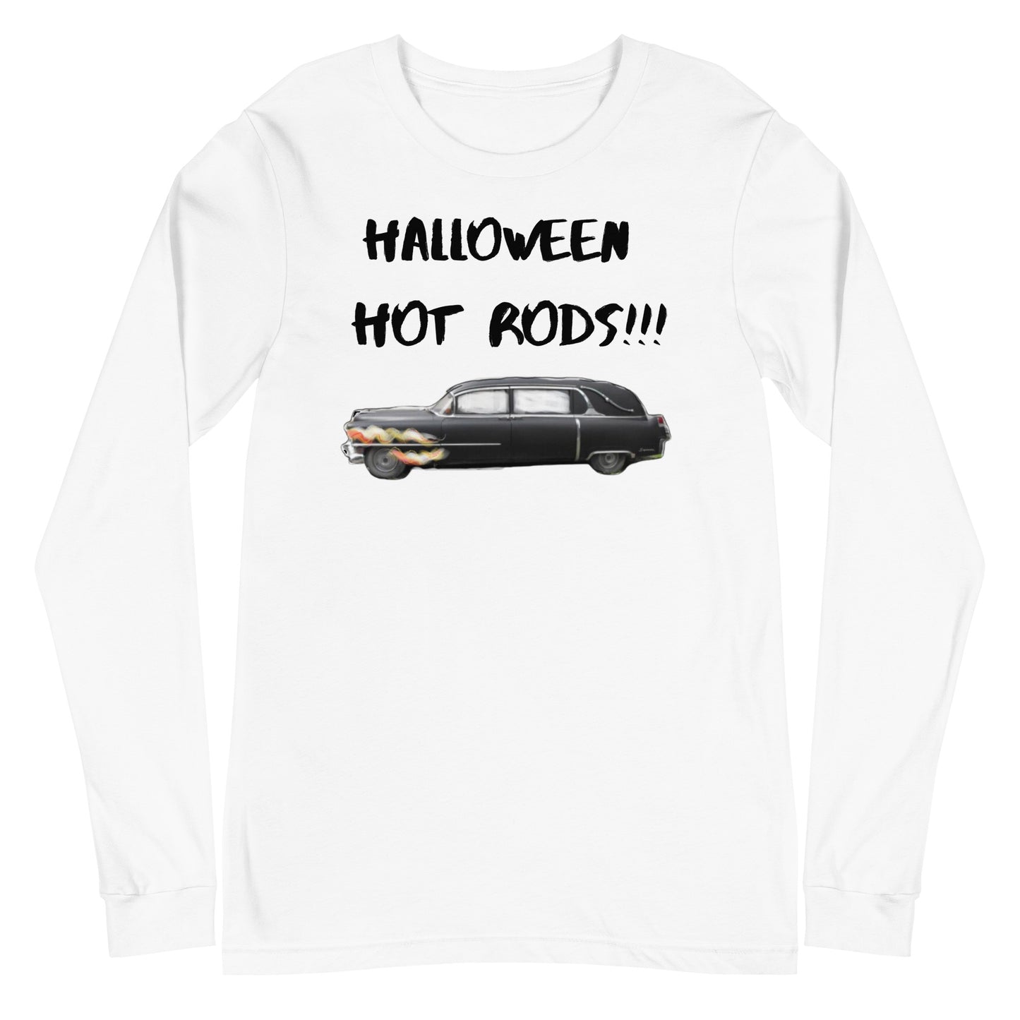 "Halloween Hot Rods!!!" - Halloween Unisex Style Long Sleeve Regular Fit T-Shirt for Men & Women who like fast cars!!!