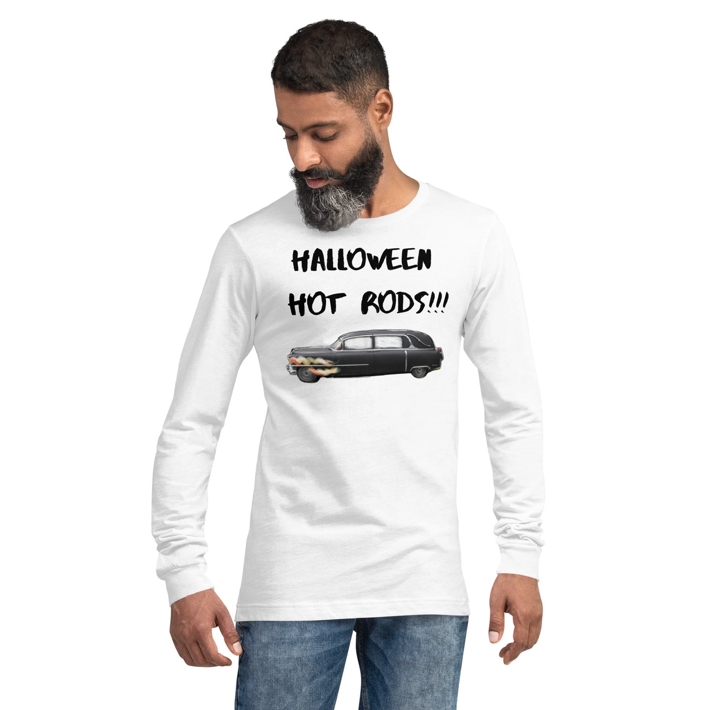 "Halloween Hot Rods!!!" - Halloween Unisex Style Long Sleeve Regular Fit T-Shirt for Men & Women who like fast cars!!!