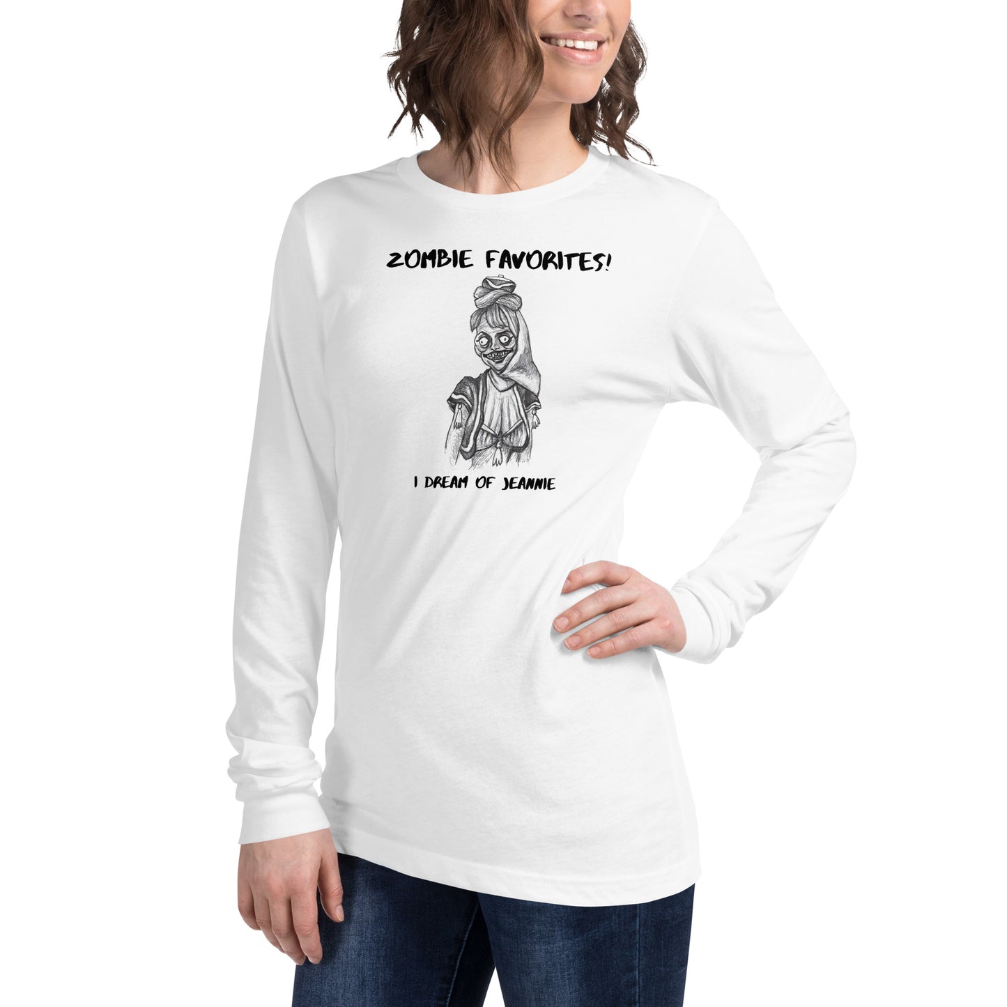 "I Dream of Jeannie" - Halloween Zombie Favorites Unisex Long Sleeve Crew Neck T-Shirt for Men & Women