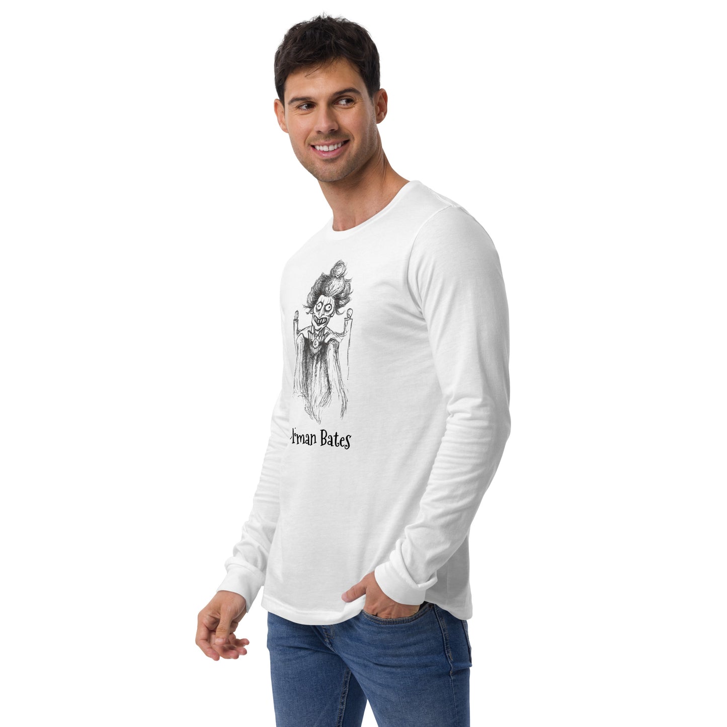 "Norman Bates" Halloween Unisex Long Sleeve Regular Fit T-Shirt for Men, Women & Motel Owners