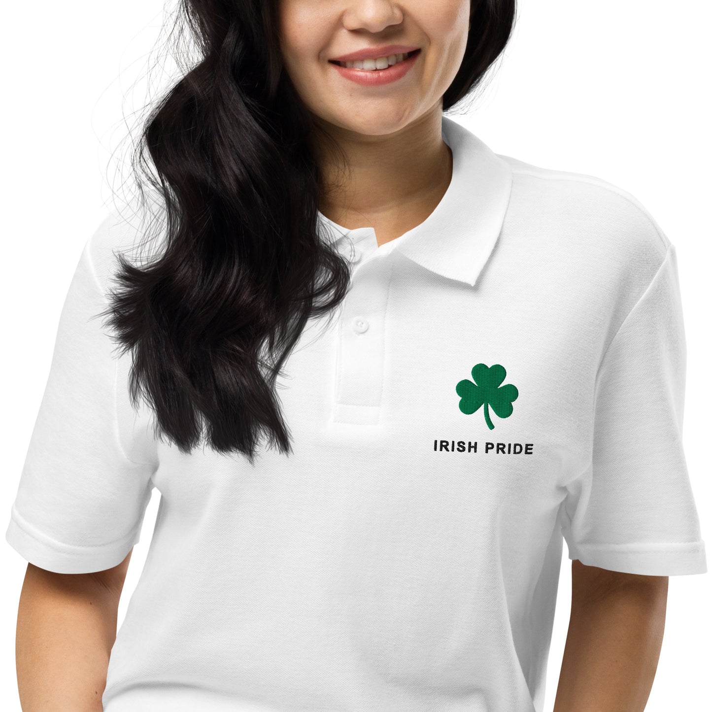 Irish Pride & Shamrock Unisex Pique Polo Shirt for Men & Women