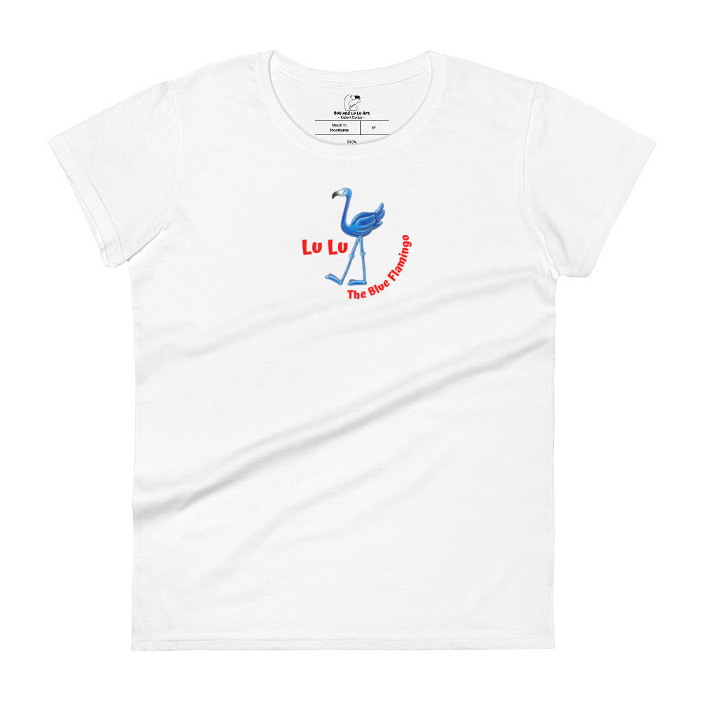 You're always a flamingo in style with the LU LU THE BLUE FLAMINGO Women's Short Sleeve T-Shirt!