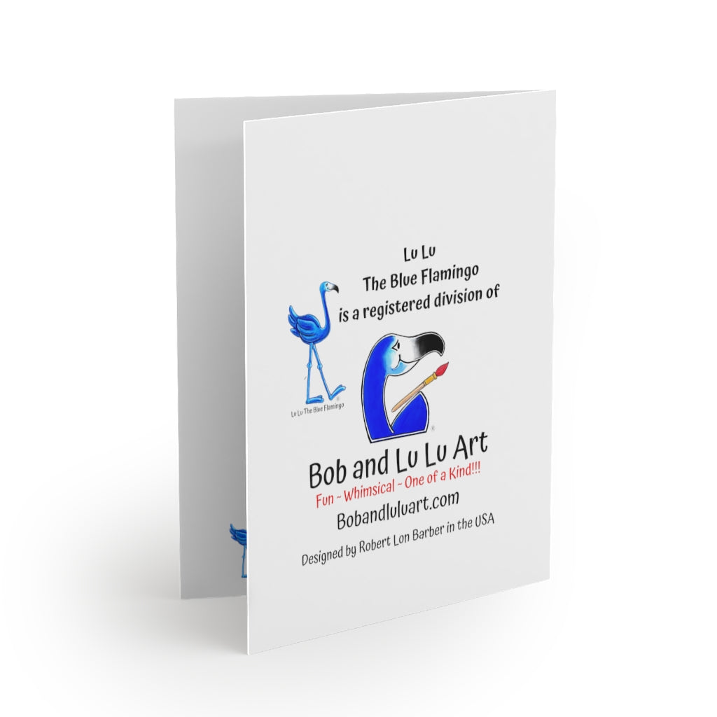"MARSHMALLOW SEEDS ARE THE BEST" Greeting Card Set by Lu Lu The Blue Flamingo