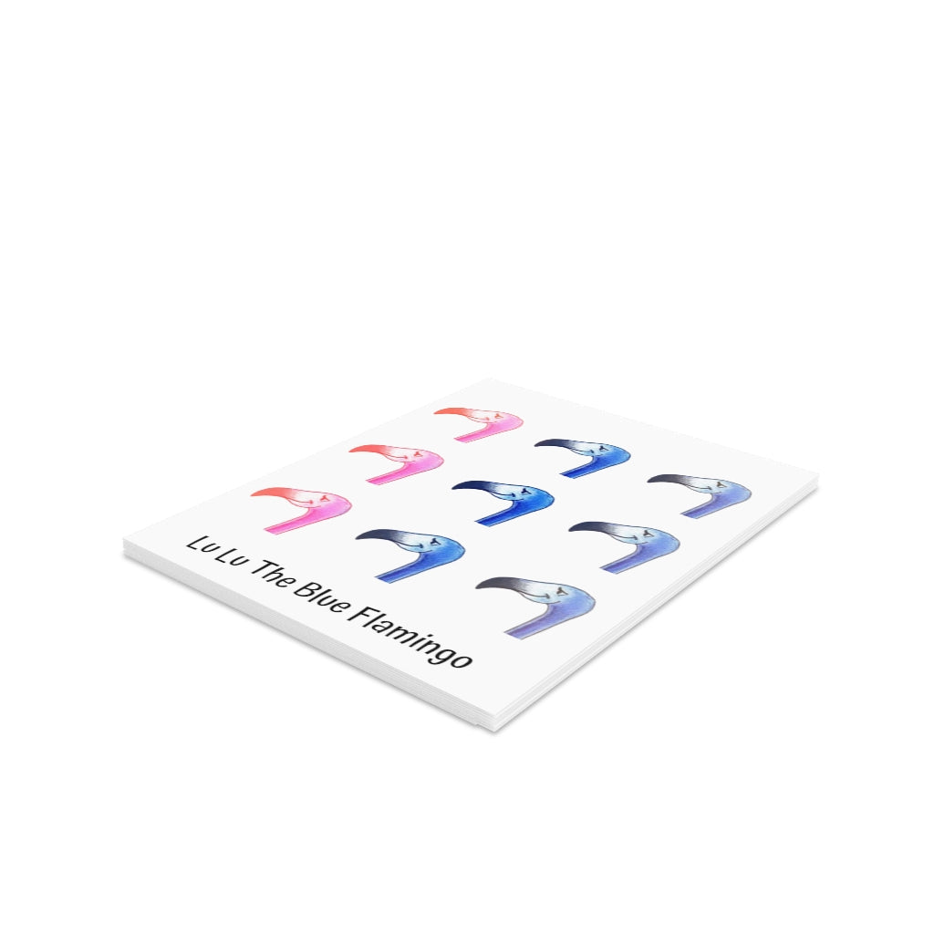 "LU LU IN ART" Greeting Card Set by Lu Lu The Blue Flamingo