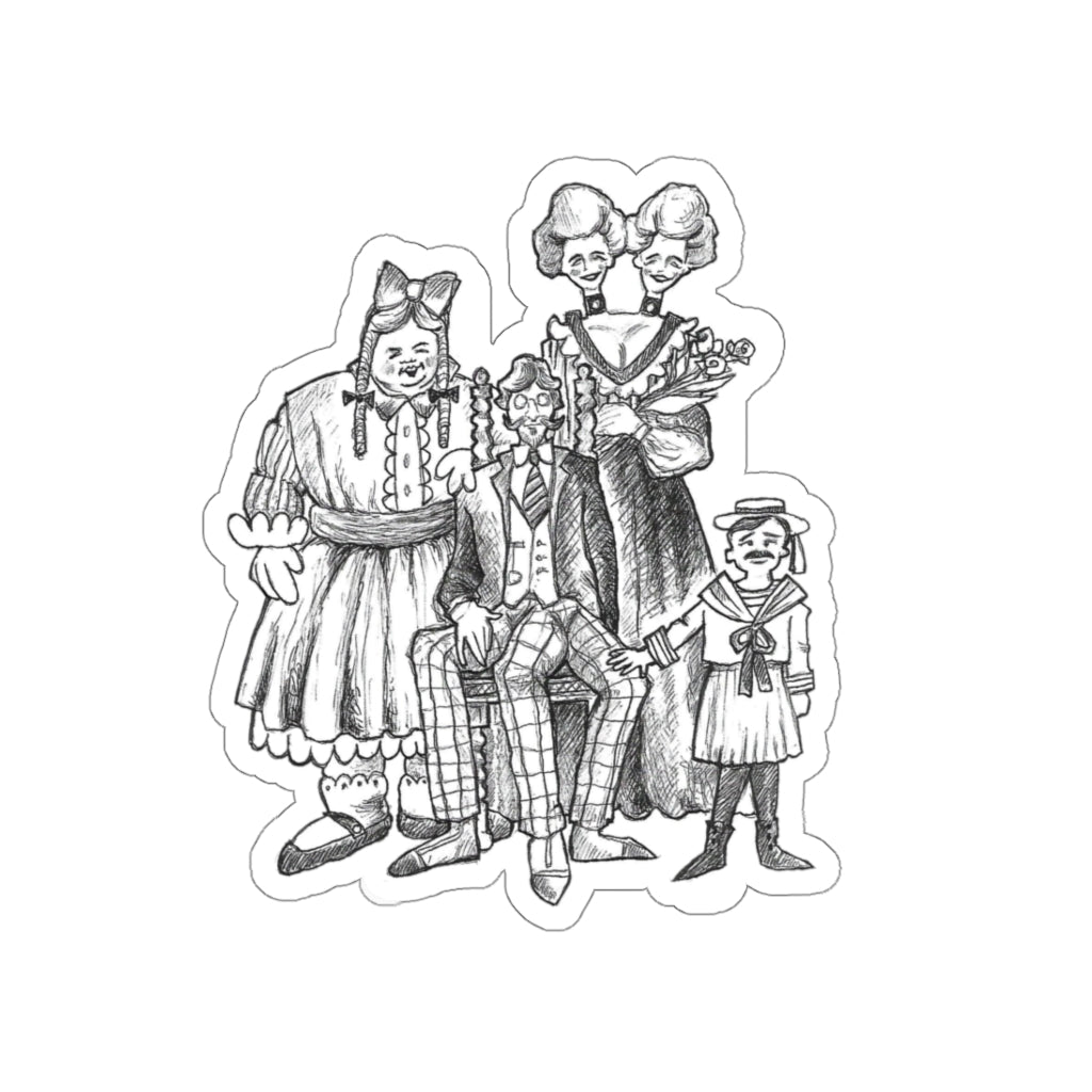LIVING THE GOOD LIFE "With My Circus Family" Halloween Vinyl Indoor & Outdoor Die-Cut Sticker