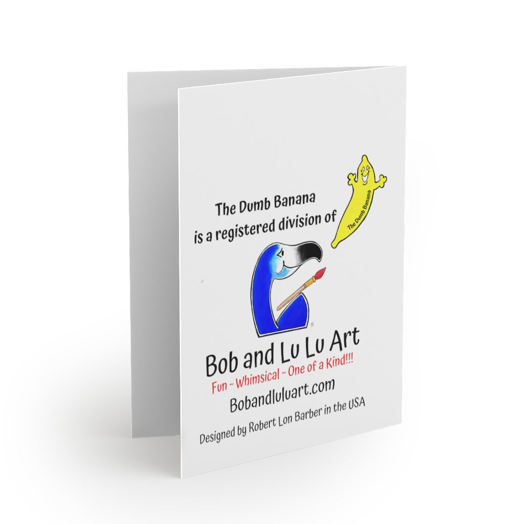 "JPB - JUST PLAIN BANANAS!!!" Greeting Card Set by The Dumb Banana