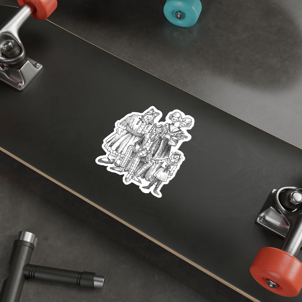 LIVING THE GOOD LIFE "With My Circus Family" Halloween Vinyl Indoor & Outdoor Die-Cut Sticker