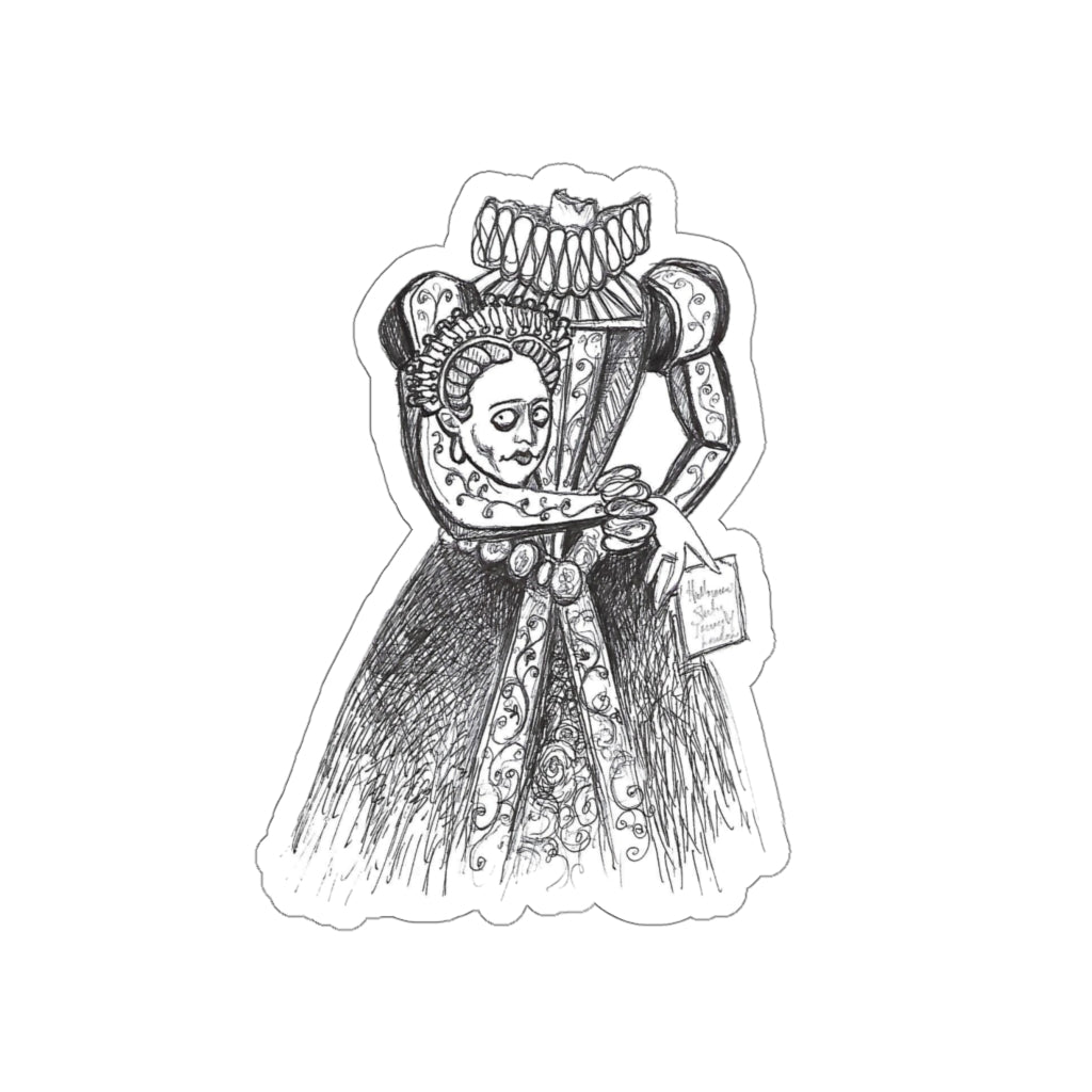 Headless Mary, Queen of Scots Halloween Vinyl Outdoor & Indoor Die-Cut Sticker