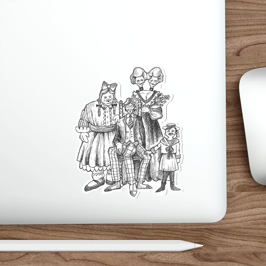 LIVING THE GOOD LIFE "With My Circus Family" Halloween Vinyl Indoor & Outdoor Die-Cut Sticker