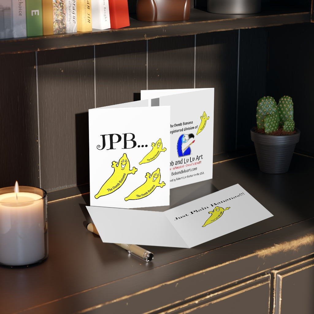 "JPB - JUST PLAIN BANANAS!!!" Greeting Card Set by The Dumb Banana