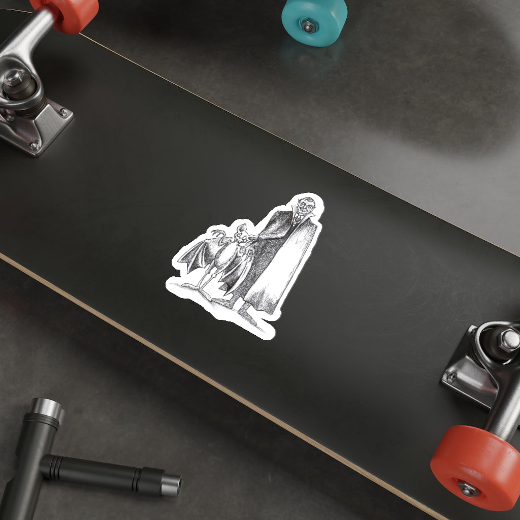 DRACULA THE PROUD FATHER Halloween Vinyl Indoor & Outdoor Die-Cut Sticker