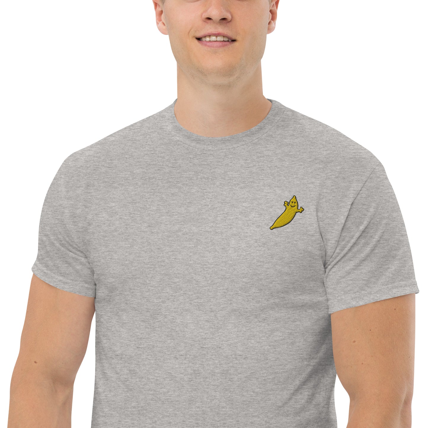 THE DUMB BANANA Men's Classic Embroidery Tee - It's the coolest embroidered banana ever!!!