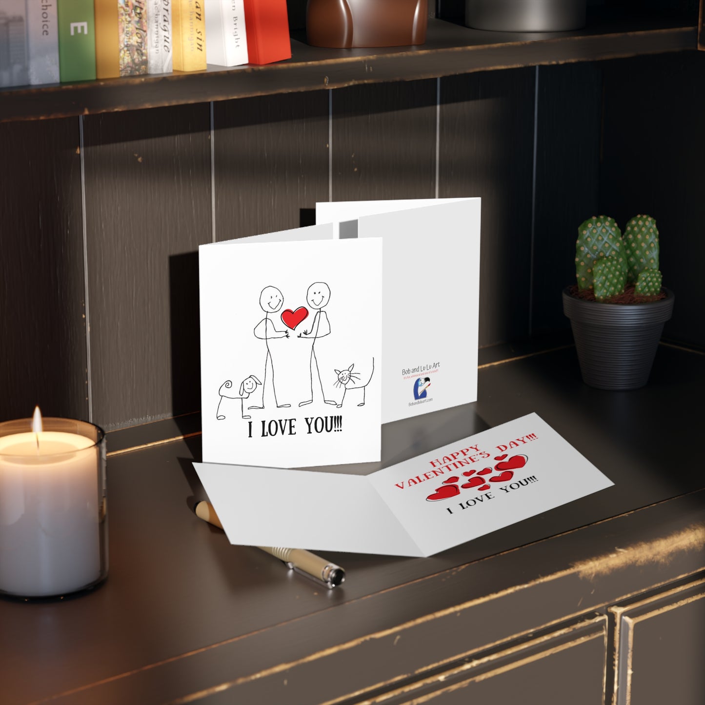 "I Love You!!!" Happy Valentine's Day Greeting Cards (8, 16 and 24 pcs)