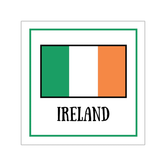 Ireland Square Kiss-Cut Vinyl Sticker