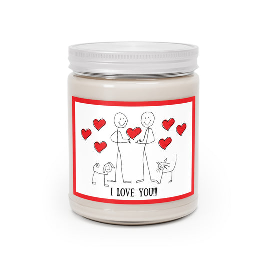 "I Love You!!!" Valentine 9oz Aromatherapy Candle