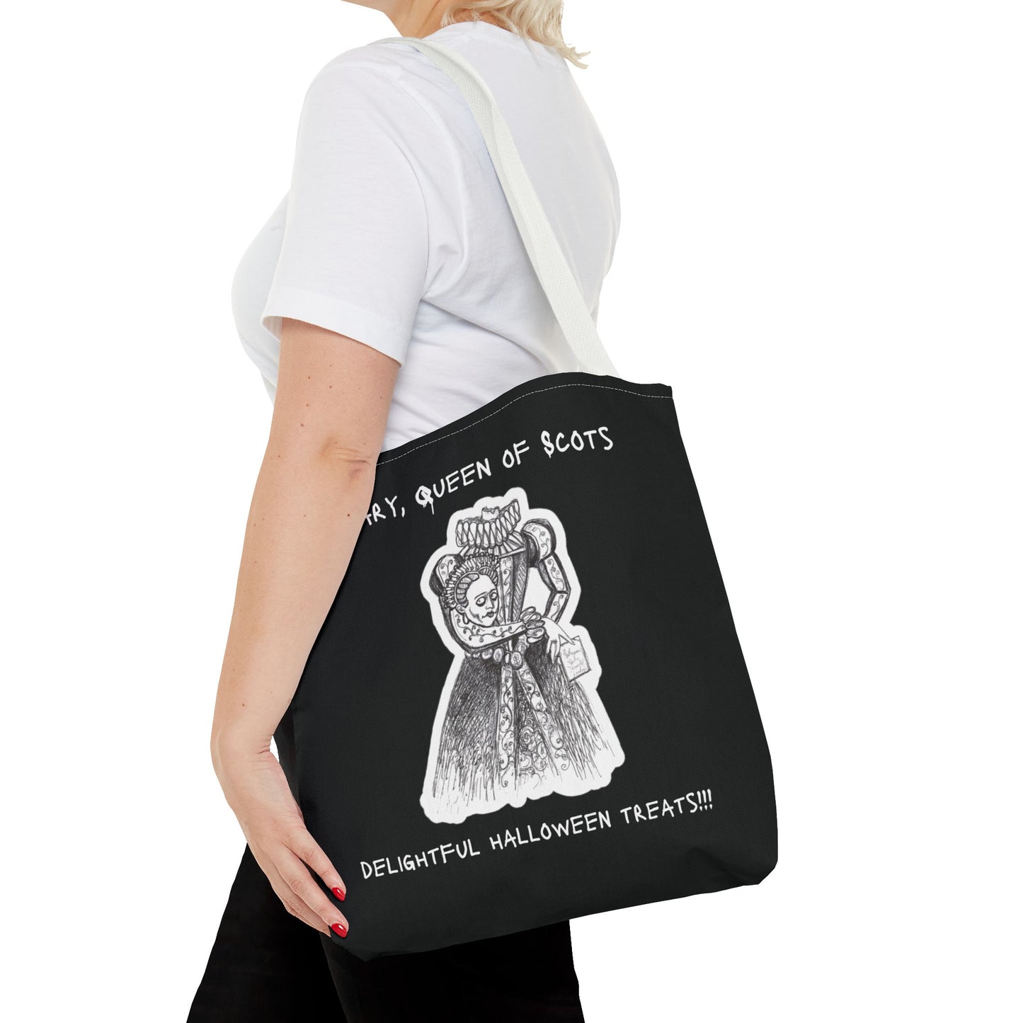 MARY, QUEEN OF SCOTS - "Delightful Halloween Treats!!!" Trick or Treat Candy Tote Bag