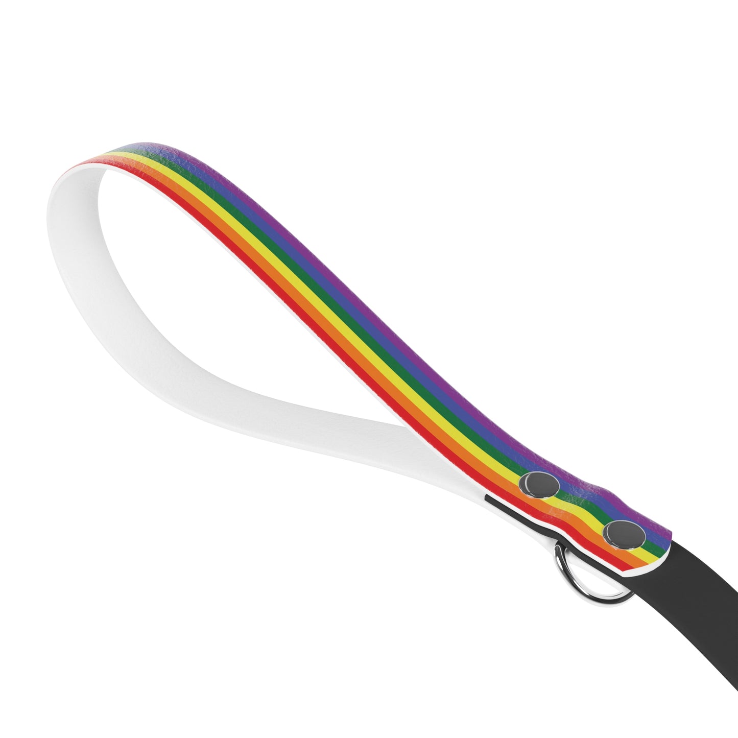 The Rainbow Flag Dog Leash that "sashays" with Gay Pride