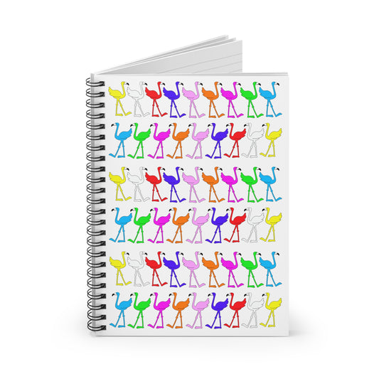 The Rainbow Flamingo Club Spiral Notebook - For all Flamingos who love to write!!!