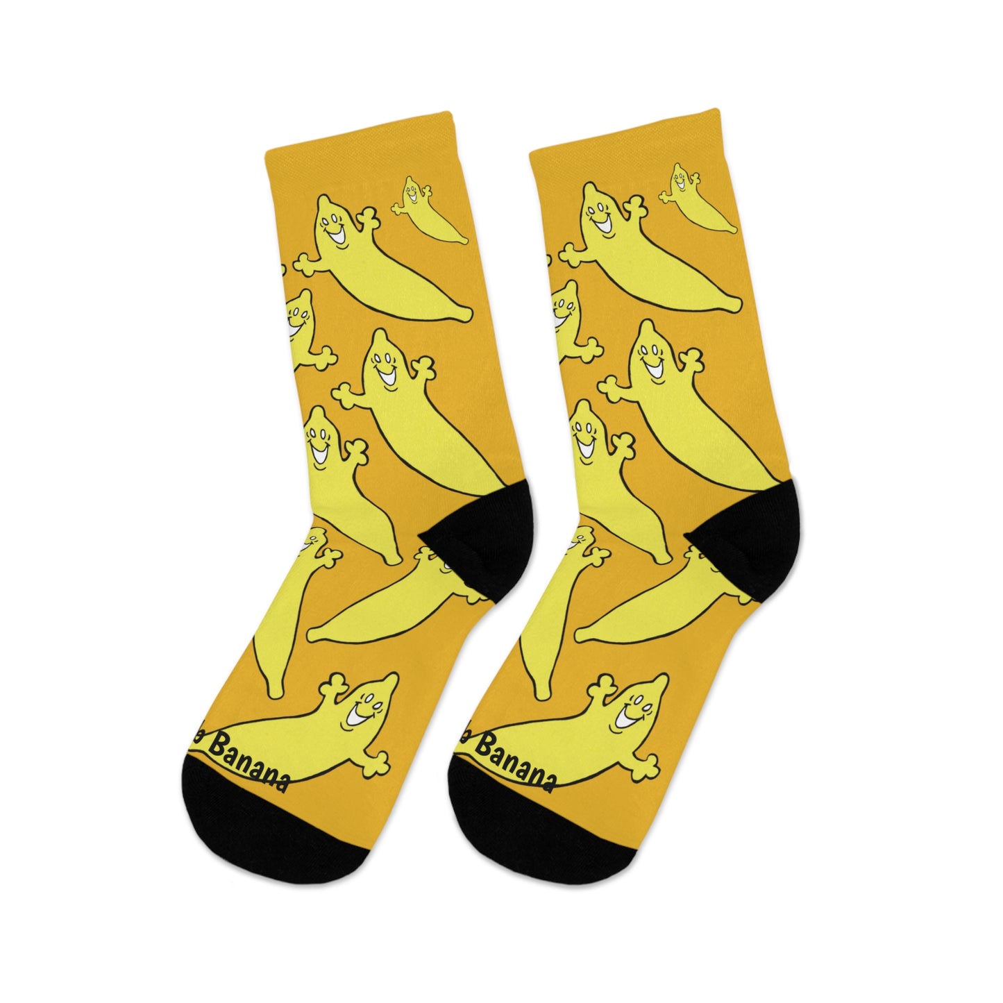 "WE'RE ALL BANANAS HERE" Unisex Crew Socks by The Dumb Banana