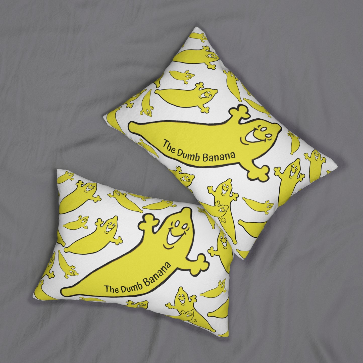 The Dumb Banana Polyester Lumbar Pillow in White - The banana pillow for all backs, including bananas!!!