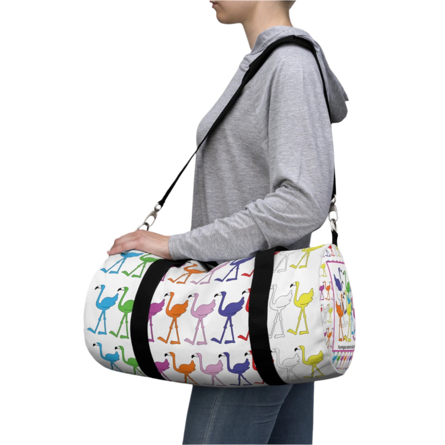 Flamingos Come In All Colors Duffel Bag