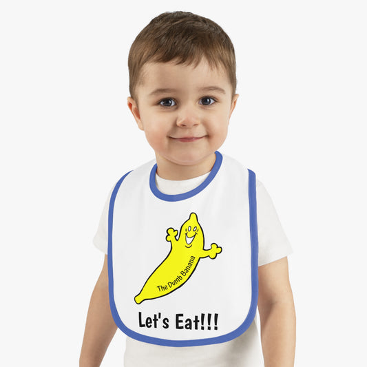 The Dumb Banana "LET'S EAT!!!" Baby Jersey Bib in 5 great colors!!!