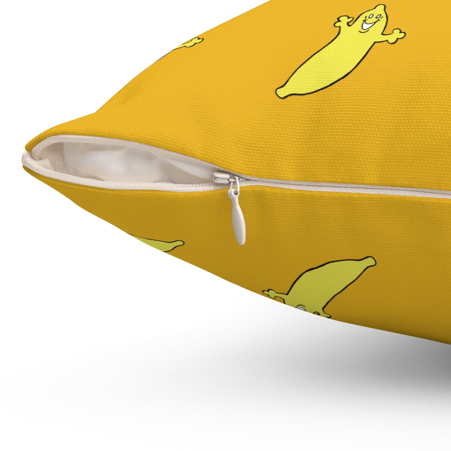 The Dumb Banana's "BANANA" Square Pillow in Yellow - Voted the best banana Pillow of Year!!!