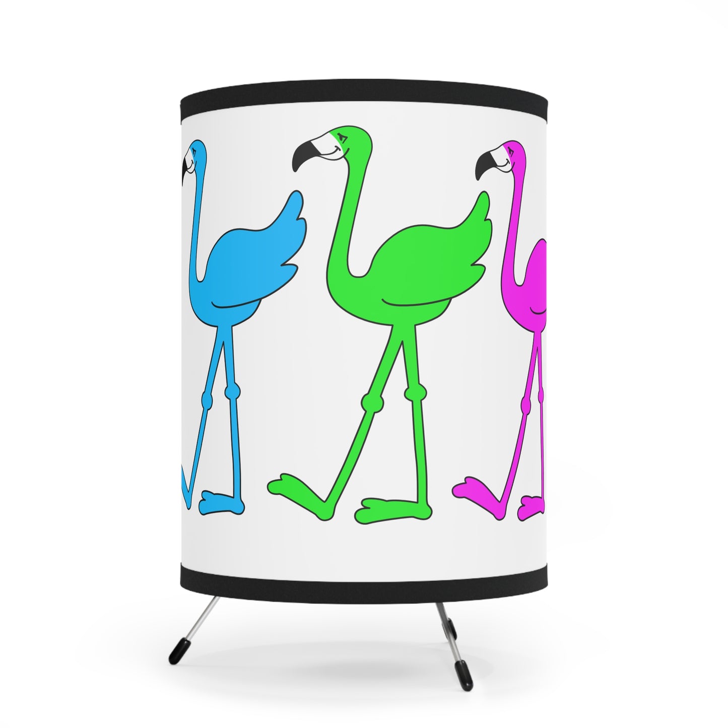 Rainbow Flamingo Club Tripod Lamp by Lu Lu