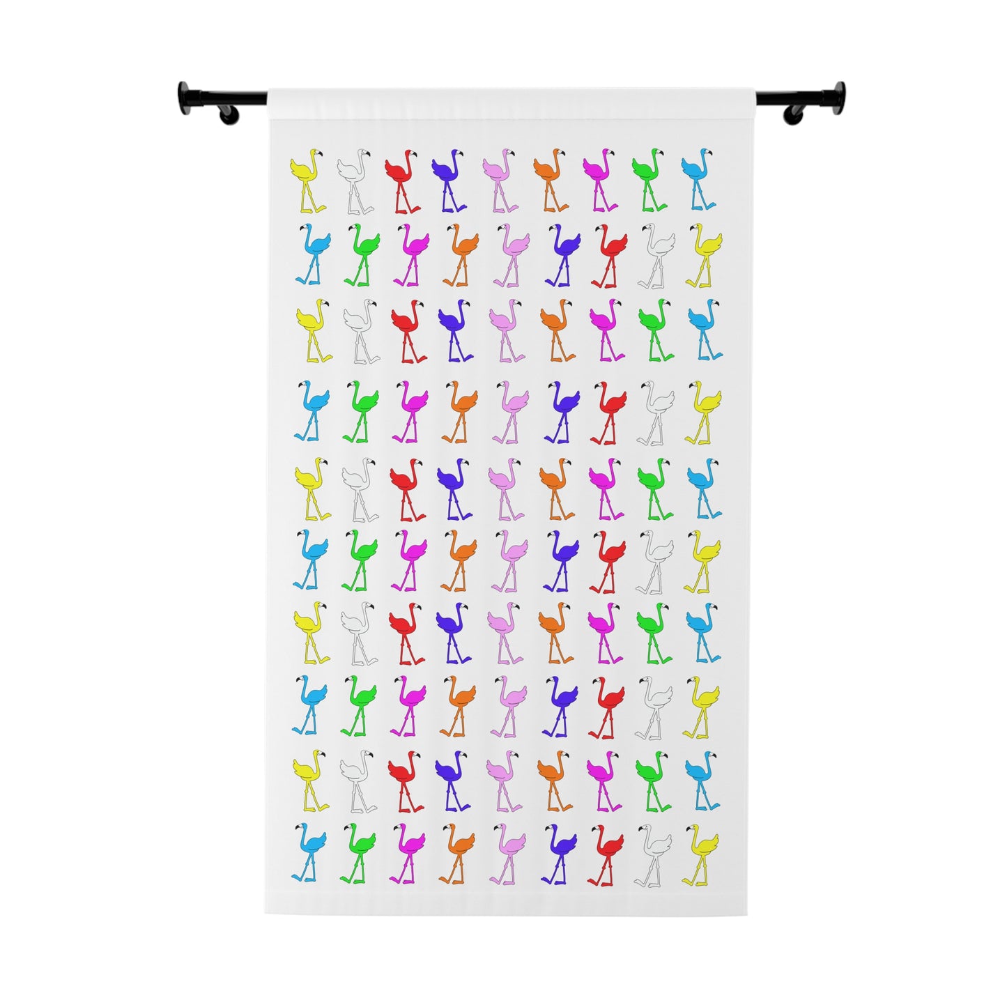 Rainbow Flamingo Club Curtains from Lu Lu