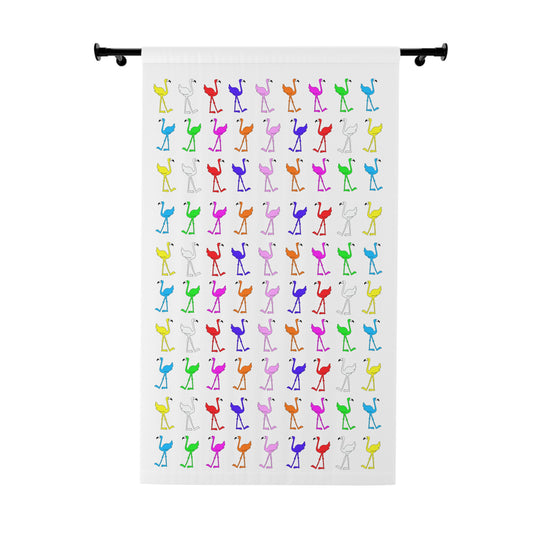 Rainbow Flamingo Club Curtains from Lu Lu