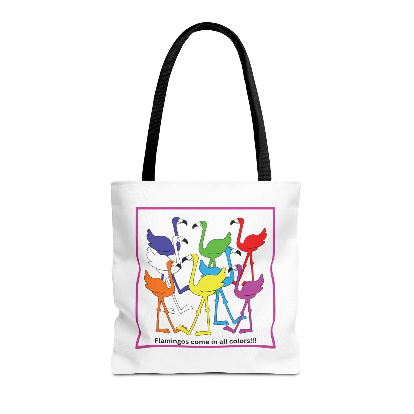 Flamingos Come In All Colors Tote Book Bag
