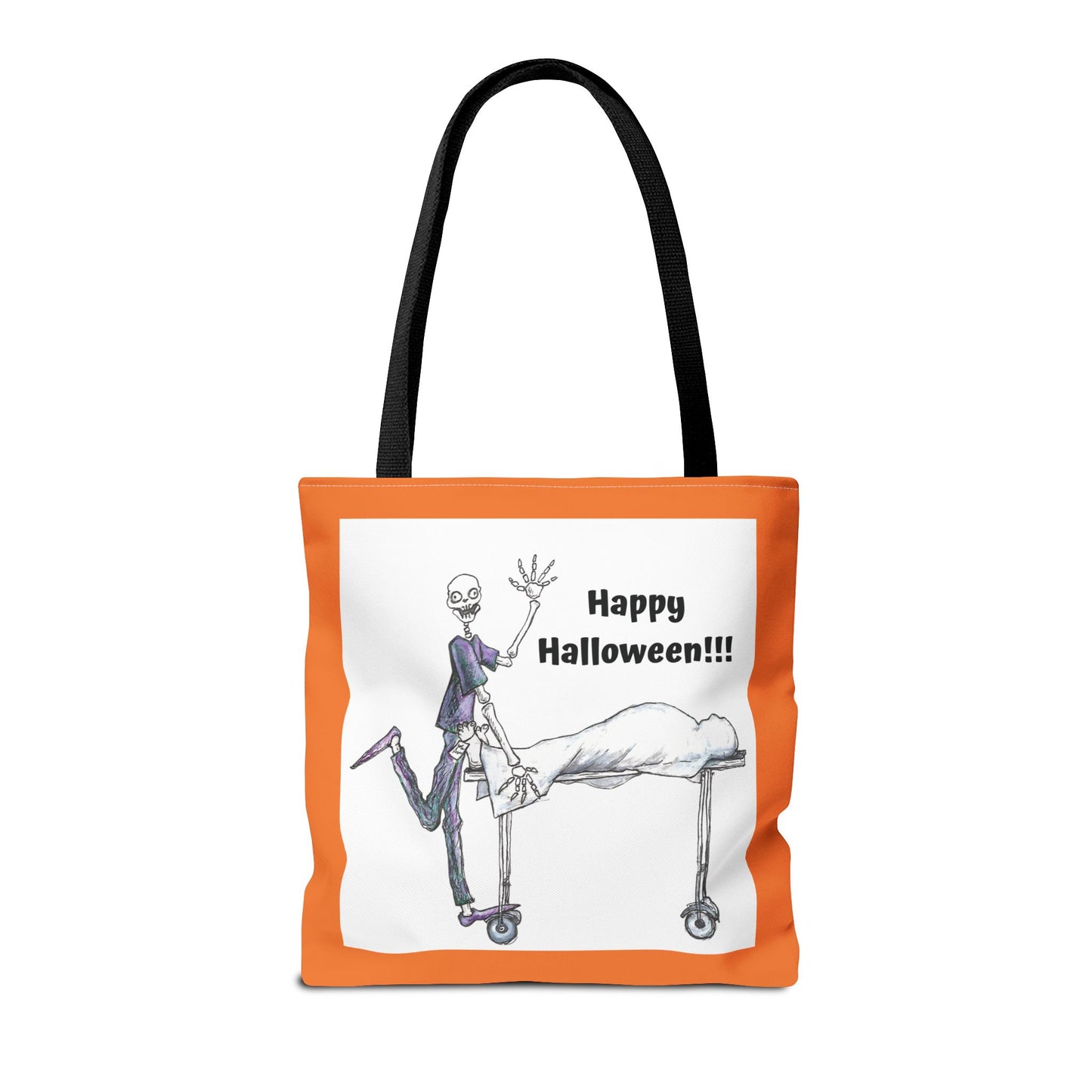 TOMMY THE SKELETON LOVES HALLOWEEN!!! - The ultimate Happy Halloween Trick or Treat Candy Tote Bag