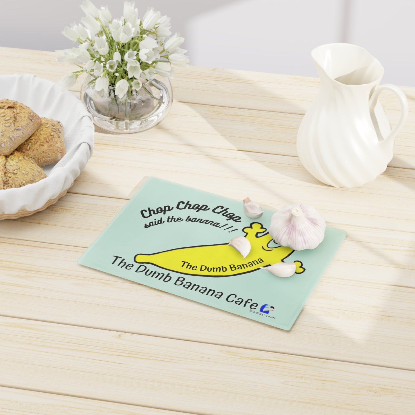 "CHOP CHOP CHOP SAID THE BANANA!!!" - The amazing Tempered Glass Cutting Board by The Dumb Banana