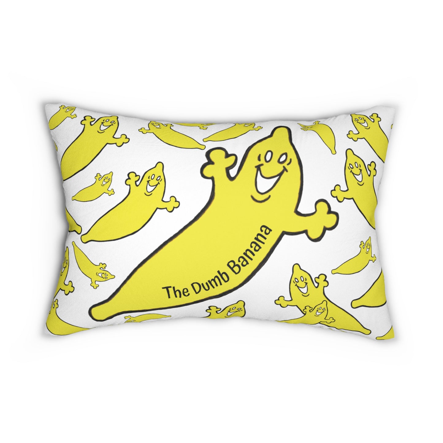 The Dumb Banana Polyester Lumbar Pillow in White - The banana pillow for all backs, including bananas!!!