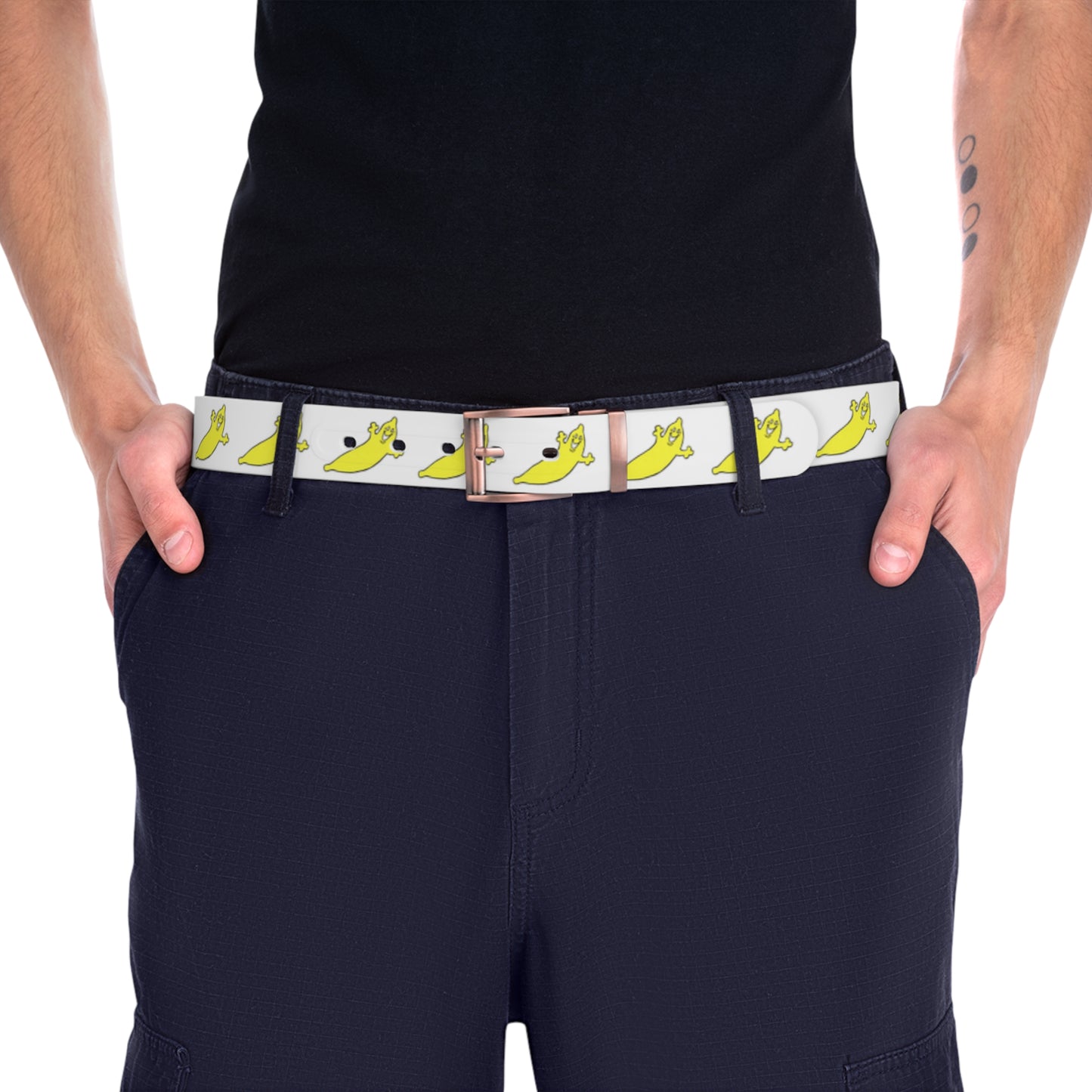 THE DUMB BANANA BELT in White by The Dumb Banana - It's a groovy banana for sure!!!