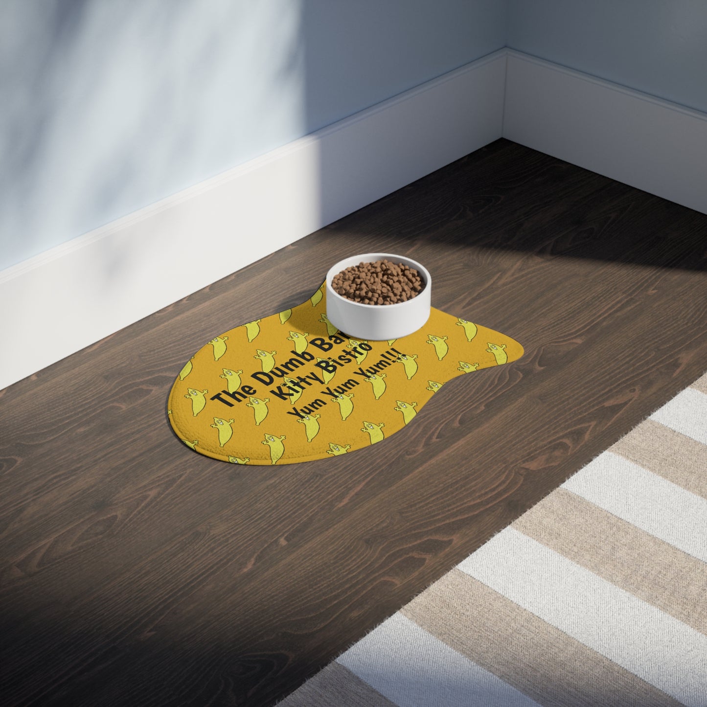 The Dumb Banana KITTY BISTRO Feeding Mat - It's so "Yum Yum Yum!!!"