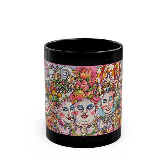"The Divas" Drag Queen Black Ceramic 11oz Coffee & Tea Mug