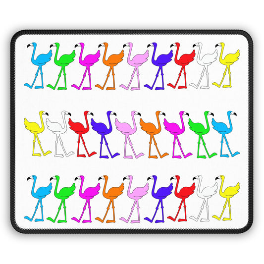 The Rainbow Flamingo Club Gaming Mouse Pad - It's delightfully unique!!!