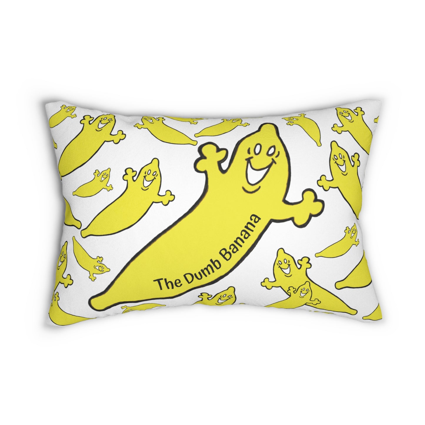 The Dumb Banana Polyester Lumbar Pillow in White - The banana pillow for all backs, including bananas!!!