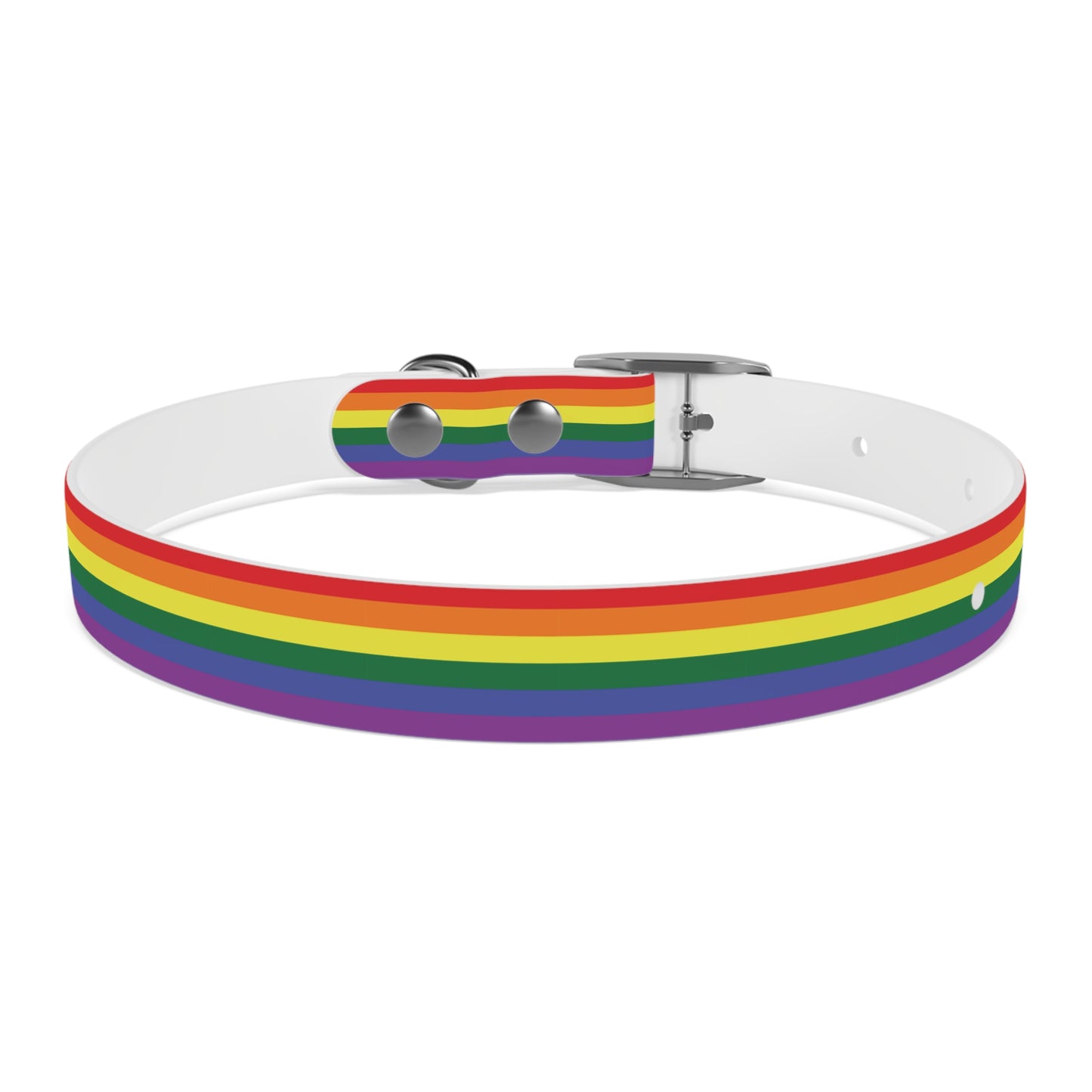 Rainbow Flag Dog Collar