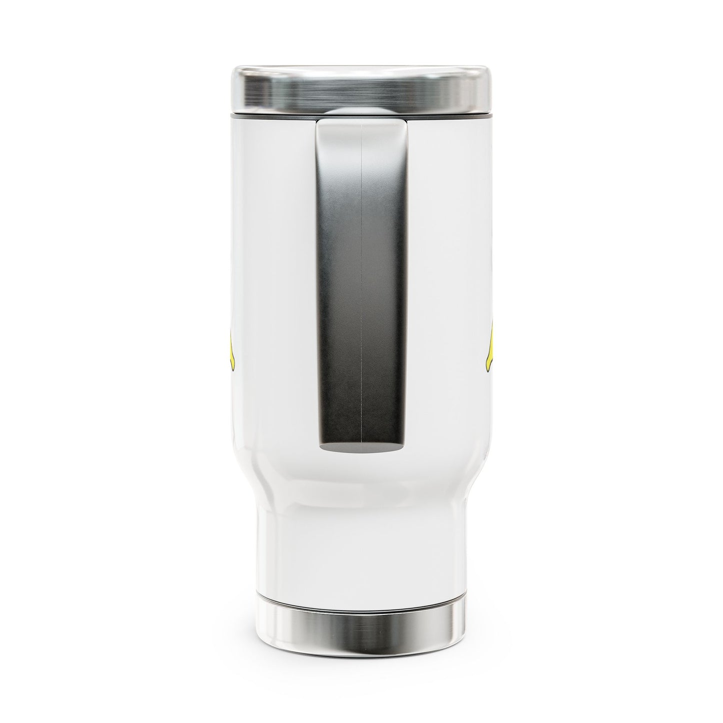 THE DUMB BANANA TRAVEL CLUB 14oz Stainless Steel Travel Mug with Handle - It's truly the most amazing mug ever created by a banana!!!