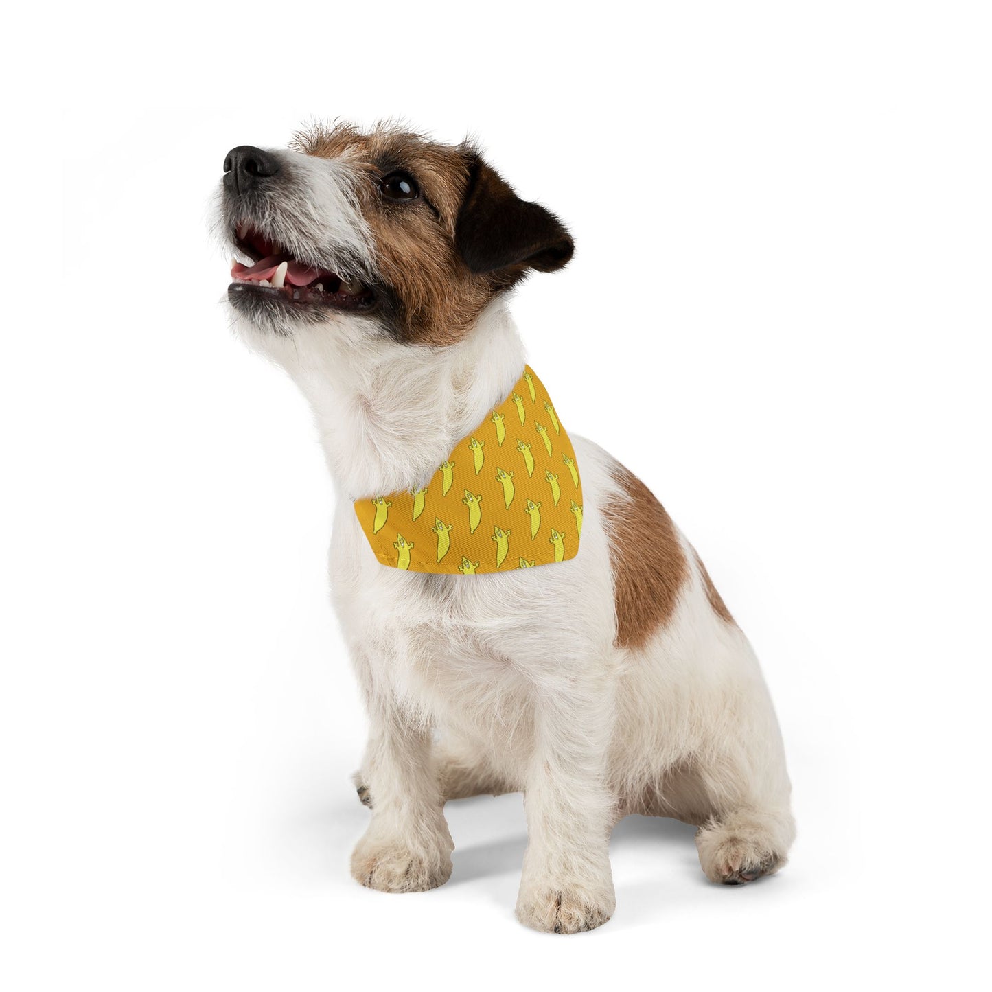 The Dumb Banana's "BANANA" Bandana Pet Collar in Yellow for small dogs - The most amazing bandana with a banana!!!